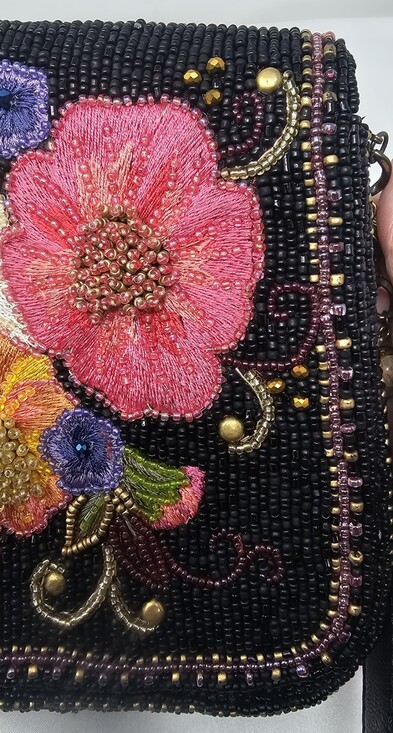 Mary Frances Wildflower Multicolor Beaded Handbag Shoulderbag Purse Flowers New - Picture 9 of 14
